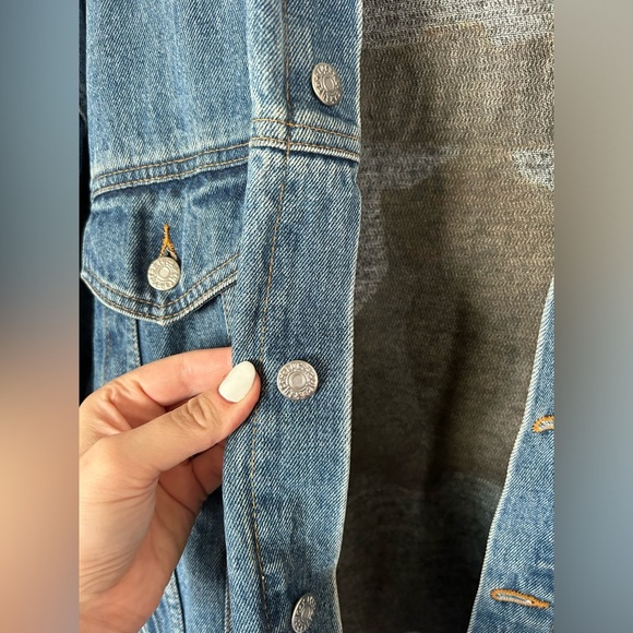 VINTAGE 90s NOS Captain Morgan Denim Jean Jacket Tyca Liquor Promo Large - Picture 8 of 10